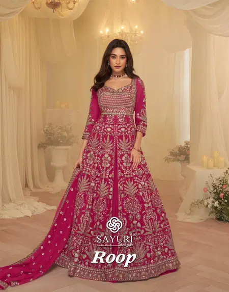 Bandhan By Sayuri Georgette Embroidery Online Gown With Dupatta Wholesale